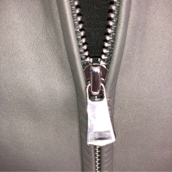 Worth Green Light Weight Leather Zip Jacket New Size 10 - Picture 5 of 16